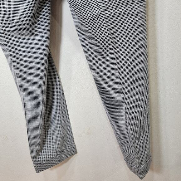 Hugo Boss Acrila Pants 6 White Black Check Slacks Texture Business Corpcore - Picture 12 of 13